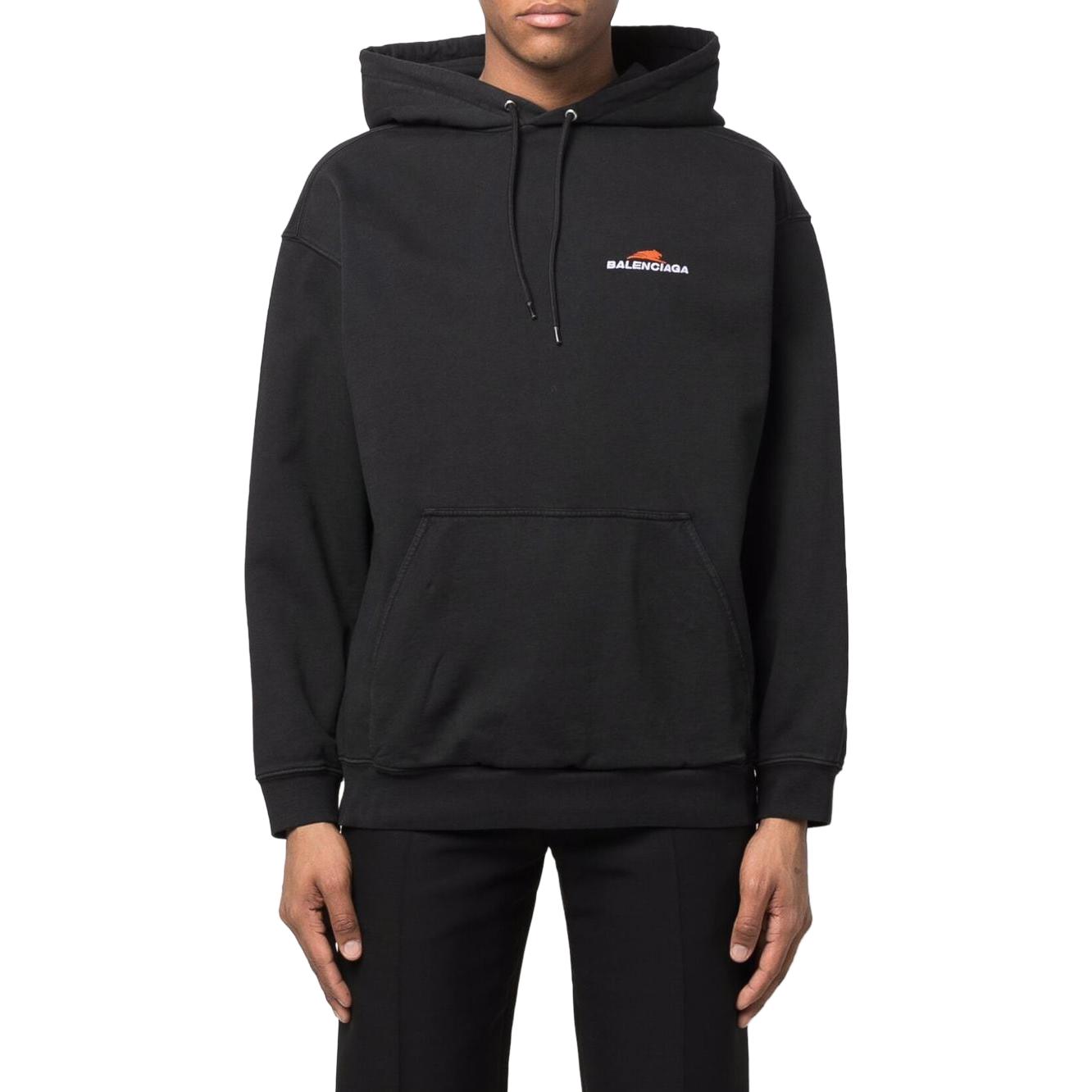 Purchase 巴黎世家 SS23 刺绣Logo 黑色男女同款卫衣 600583TLVI61070