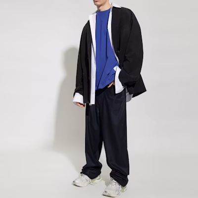 巴黎世家 SS23 标志印花蓝色短袖圆领男士T恤 612966TLVB34388 Shop 巴黎世家 SS23 标志印花蓝色短袖圆领男士T恤 612966TLVB34388