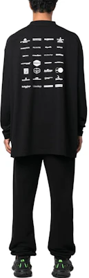 Balenciaga SS23黑色長袖標誌印花圓領T恤 常規版型 720250TNVQ71070 Shop Balenciaga SS23黑色長袖標誌印花圓領T恤 常規版型 720250TNVQ71070