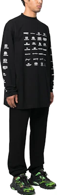Balenciaga SS23黑色長袖標誌印花圓領T恤 常規版型 720250TNVQ71070 Purchase Balenciaga SS23黑色長袖標誌印花圓領T恤 常規版型 720250TNVQ71070