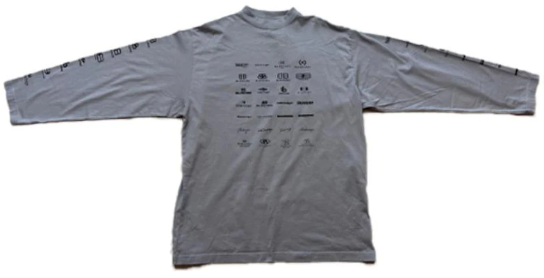 Balenciaga SS23黑色長袖標誌印花圓領T恤 常規版型 720250TNVQ71070 Sizing Balenciaga SS23黑色長袖標誌印花圓領T恤 常規版型 720250TNVQ71070