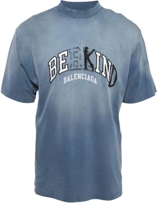발렌시아가 SS23 로고 프린트 반팔 티셔츠 남성 블루 764235TPVD54313 Buy 발렌시아가 SS23 로고 프린트 반팔 티셔츠 남성 블루 764235TPVD54313