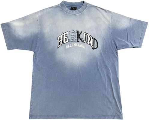 발렌시아가 SS23 로고 프린트 반팔 티셔츠 남성 블루 764235TPVD54313 Order 발렌시아가 SS23 로고 프린트 반팔 티셔츠 남성 블루 764235TPVD54313