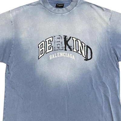 발렌시아가 SS23 로고 프린트 반팔 티셔츠 남성 블루 764235TPVD54313 Shop 발렌시아가 SS23 로고 프린트 반팔 티셔츠 남성 블루 764235TPVD54313