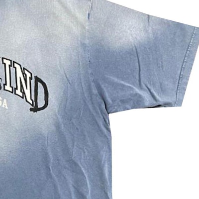 발렌시아가 SS23 로고 프린트 반팔 티셔츠 남성 블루 764235TPVD54313 Details for 발렌시아가 SS23 로고 프린트 반팔 티셔츠 남성 블루 764235TPVD54313