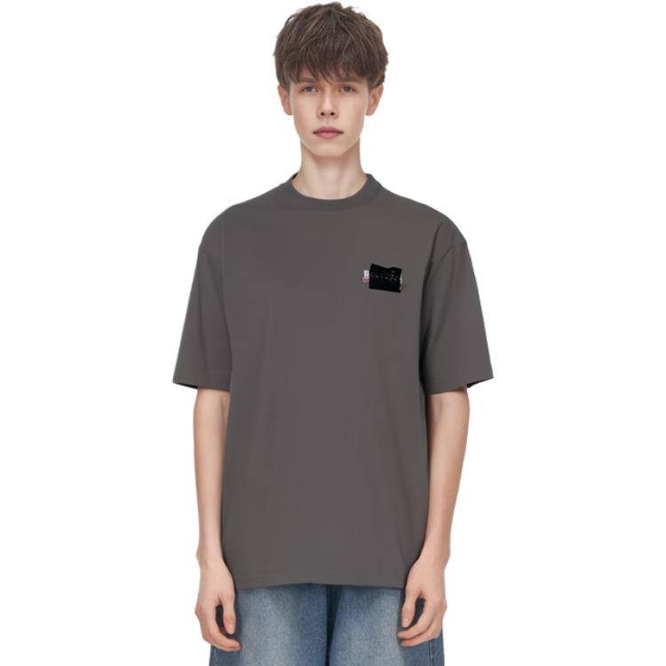 Lookbook 巴黎世家SS23灰色男士Logo印花宽松圆领T恤 641675TNVG11227