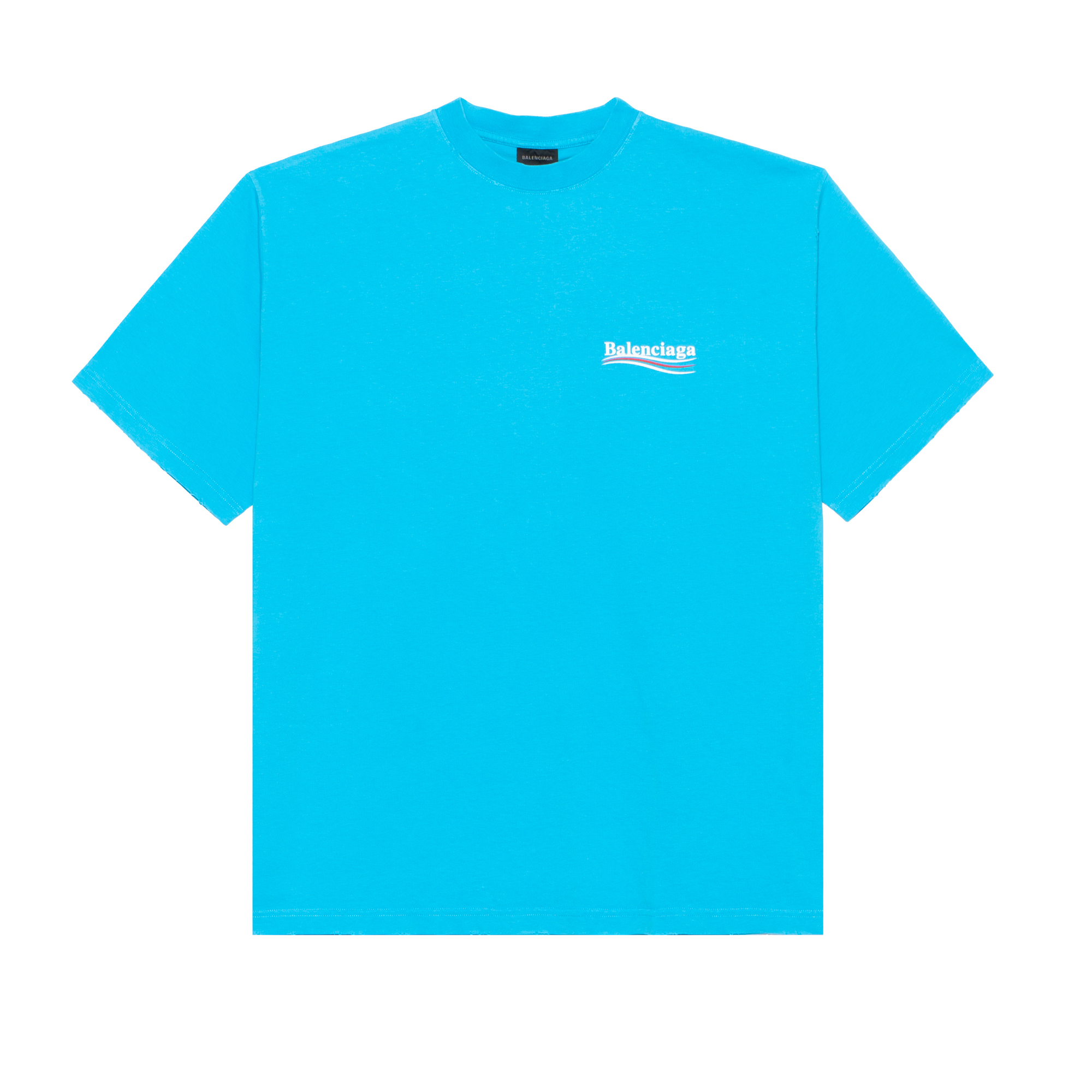 Balenciaga SS23 Logo Print Oversized  T-Shirt Blue 641675TNVG54760