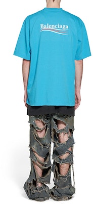 발렌시아가 SS23 로고 프린트 오버사이즈 티셔츠 블루 641675TNVG54760 Shop 발렌시아가 SS23 로고 프린트 오버사이즈 티셔츠 블루 641675TNVG54760