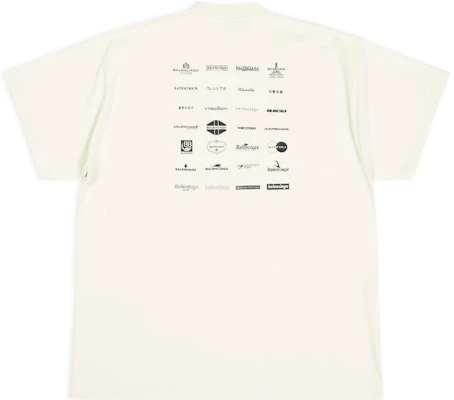 Camiseta Unisex Balenciaga SS23 Oversized Logo Crewneck - Blanco Roto. 712398TNVQ79784 Lookbook Camiseta Unisex Balenciaga SS23 Oversized Logo Crewneck - Blanco Roto. 712398TNVQ79784
