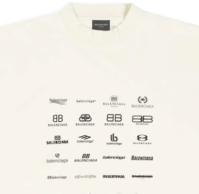 Camiseta Unisex Balenciaga SS23 Oversized Logo Crewneck - Blanco Roto. 712398TNVQ79784 Details for Camiseta Unisex Balenciaga SS23 Oversized Logo Crewneck - Blanco Roto. 712398TNVQ79784