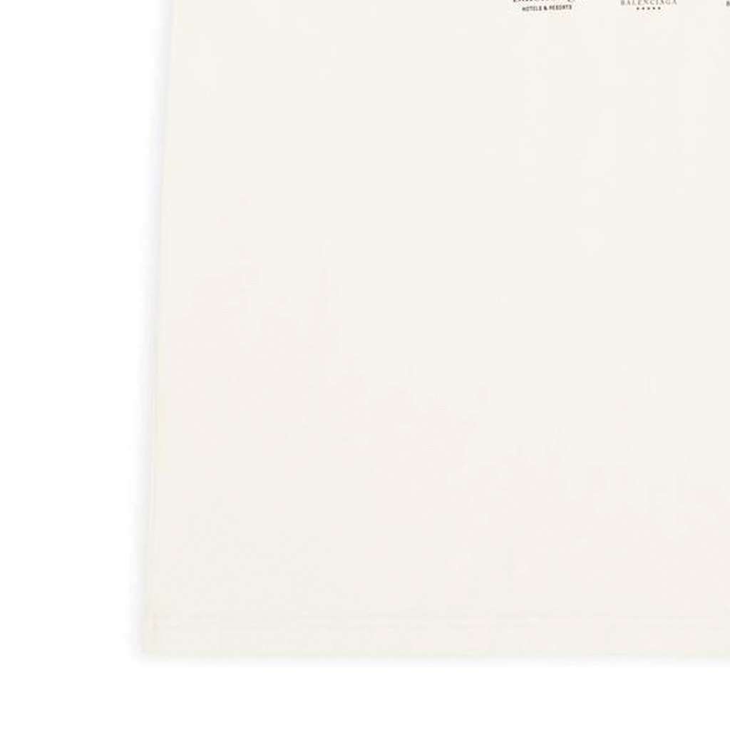 Cheap Camiseta Unisex Balenciaga SS23 Oversized Logo Crewneck - Blanco Roto. 712398TNVQ79784