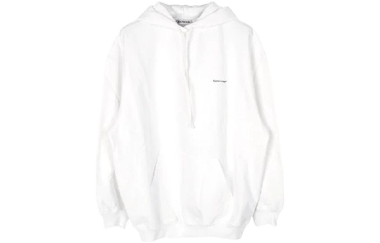 Balenciaga SS23 Logo Print Oversized Hoodie Unisex White Pullover. 570798YK279000 圖 2