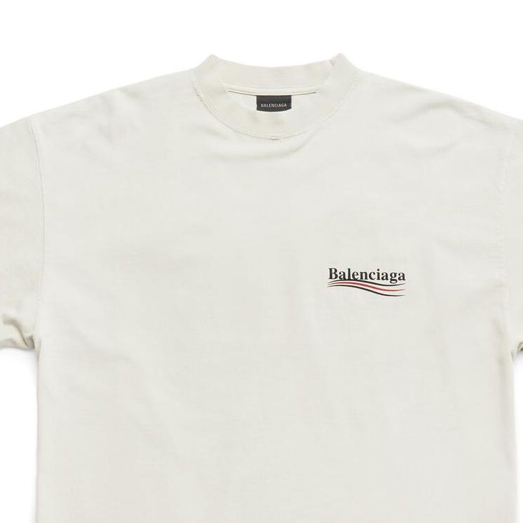 Sizing Balenciaga SS23 Logo Print Oversized T-Shirt Beige . 641675TNVG59170