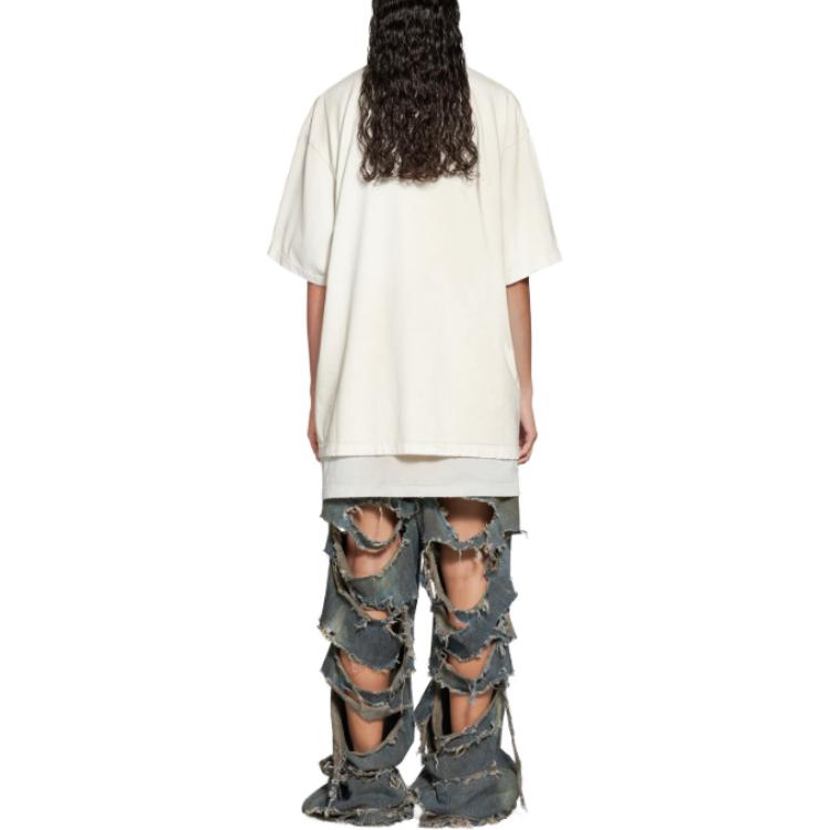 Balenciaga SS23 Logo Print Oversized Unisex Beige T-Shirt. 739784TOVK19012 圖 6