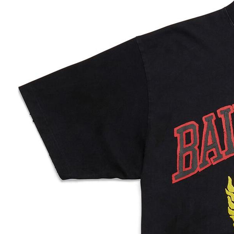 Balenciaga SS23 Logo Print Oversized Unisex Black T-Shirt. 739784TOVK11055 圖 6