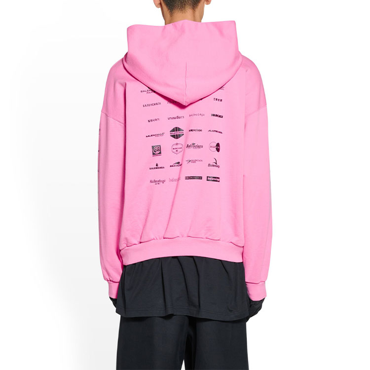 Balenciaga SS23 Logo Print Pink Hoodie Unisex Oversized Fit. 726241TNVQ81401 圖 6