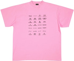 Balenciaga SS23 Logo Print Pink Oversized Unisex Crewneck T-Shirt. 712398TNVQ71401 Balenciaga SS23 Logo Print Pink Oversized Unisex Crewneck T-Shirt. 712398TNVQ71401