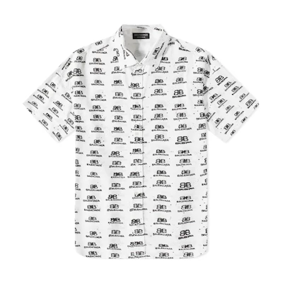 Balenciaga SS23 Logo Print Regular Fit Shirt White Fashion Top 725382TNL889040