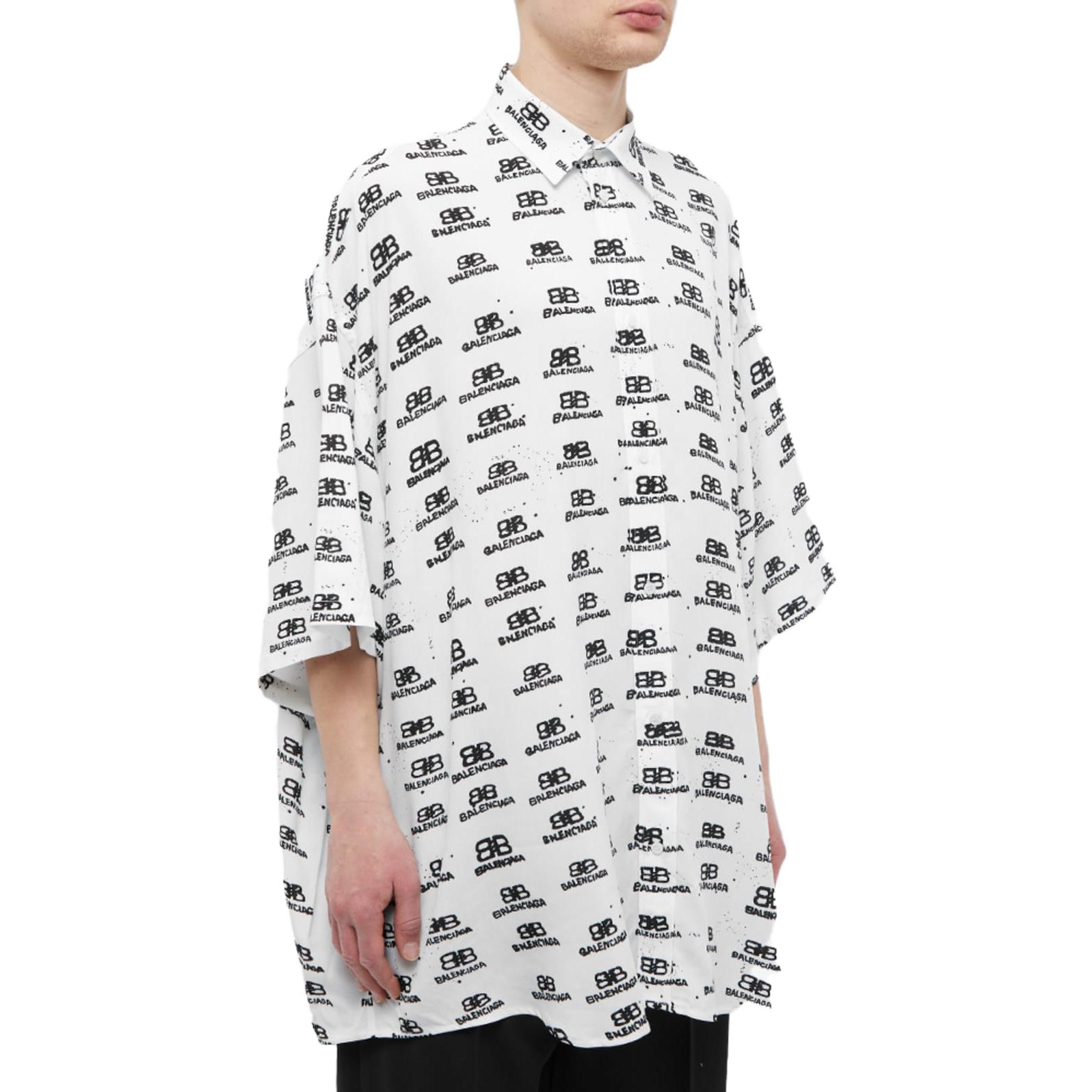 Purchase Camisa Blanca Balenciaga SS23 Ajuste Regular con Logo - Moda Superior 725382TNL889040