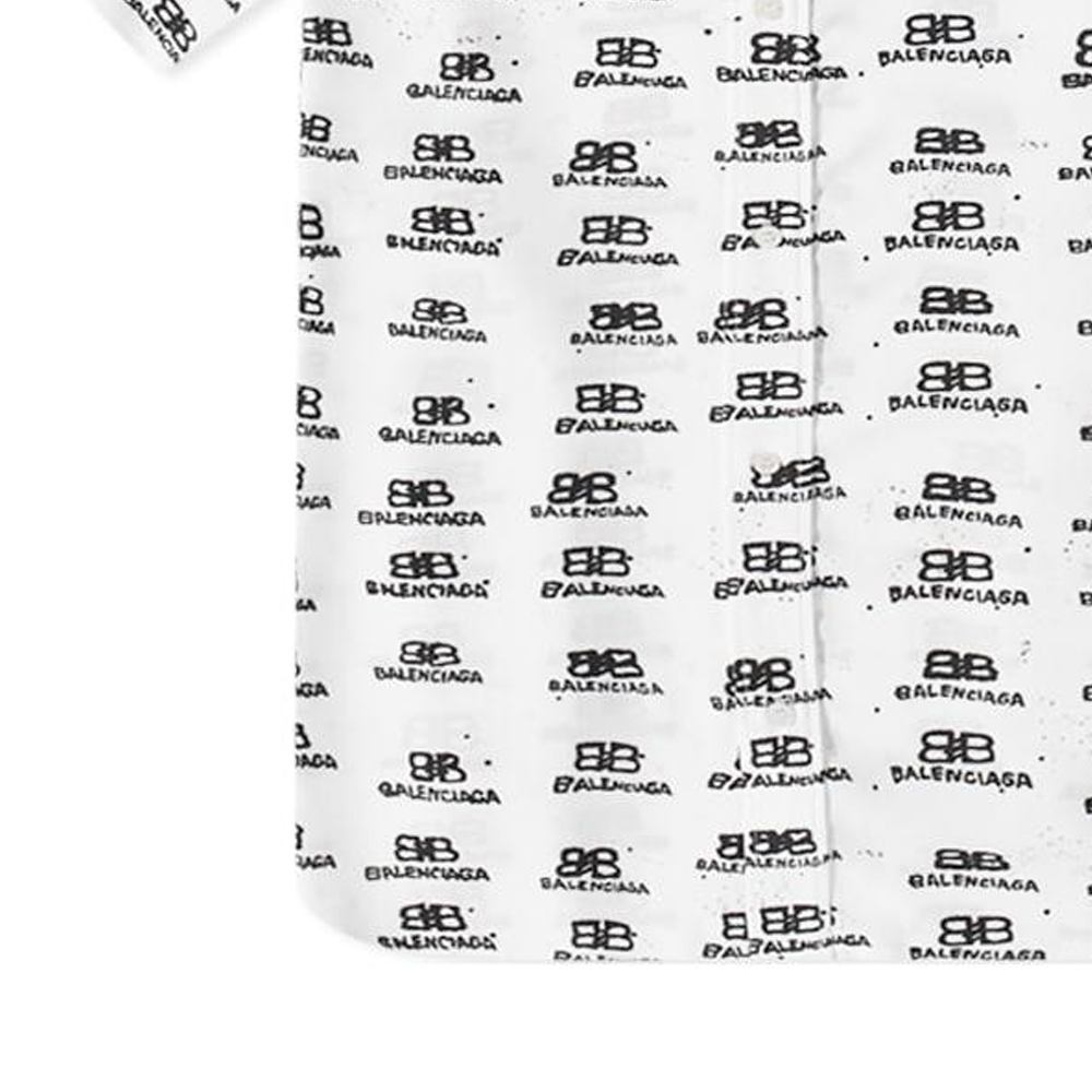 Sizing Camisa Blanca Balenciaga SS23 Ajuste Regular con Logo - Moda Superior 725382TNL889040