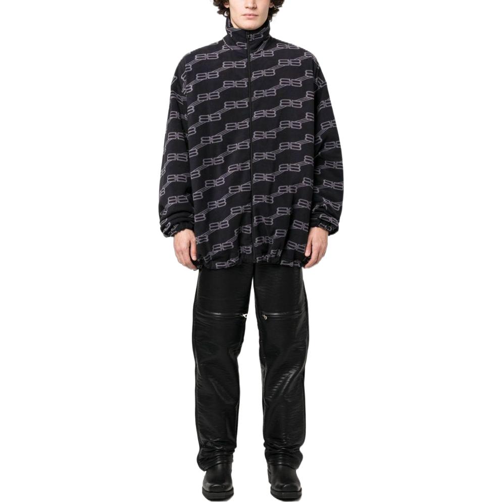 Balenciaga SS23 Logo Print Zip-Up High Neck Jacket Black  Outerwear. 681818TNLK61269 圖 4