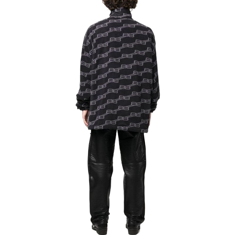 Balenciaga SS23 Logo Print Zip-Up High Neck Jacket Black  Outerwear. 681818TNLK61269 圖 5