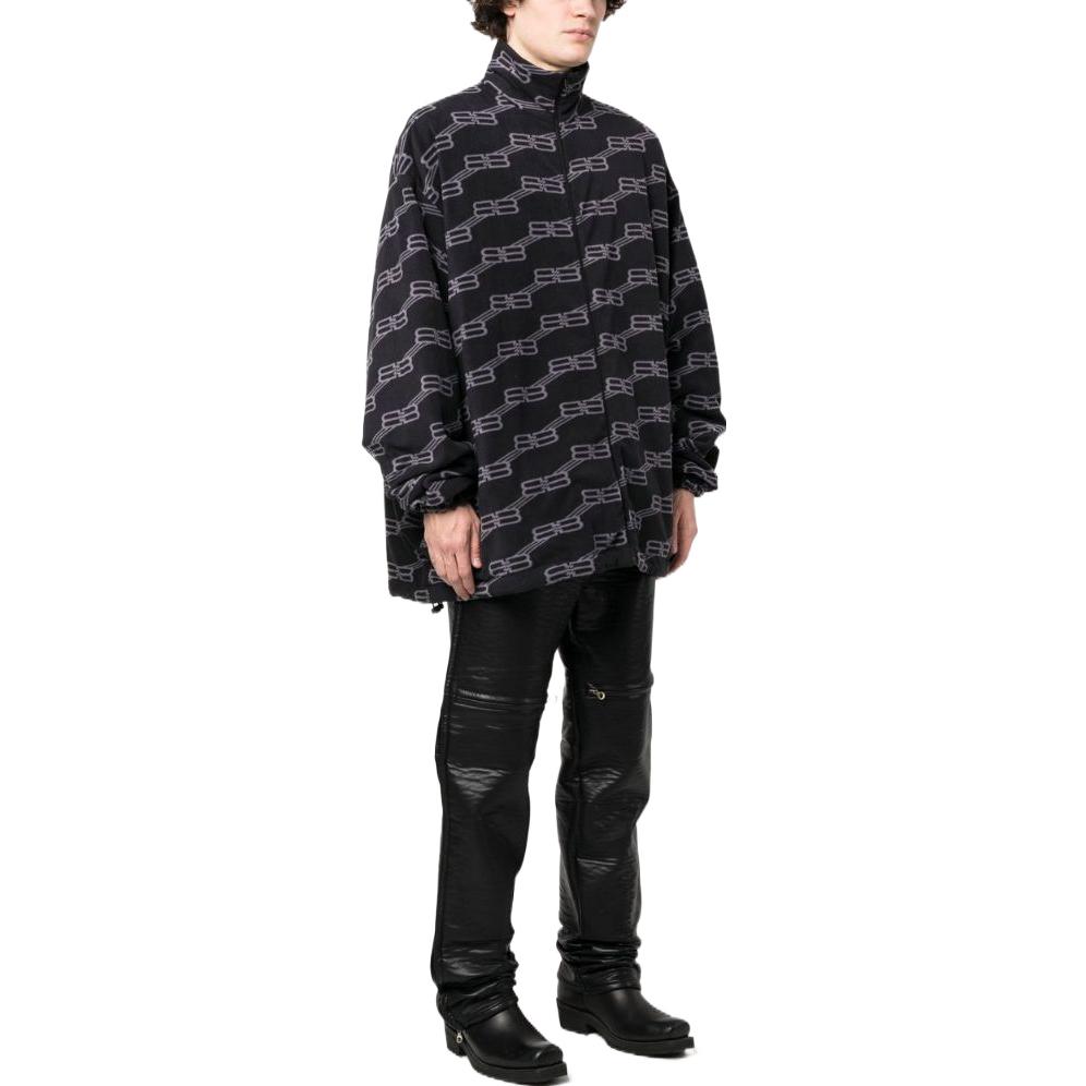 Balenciaga SS23 Logo Print Zip-Up High Neck Jacket Black  Outerwear. 681818TNLK61269 圖 6