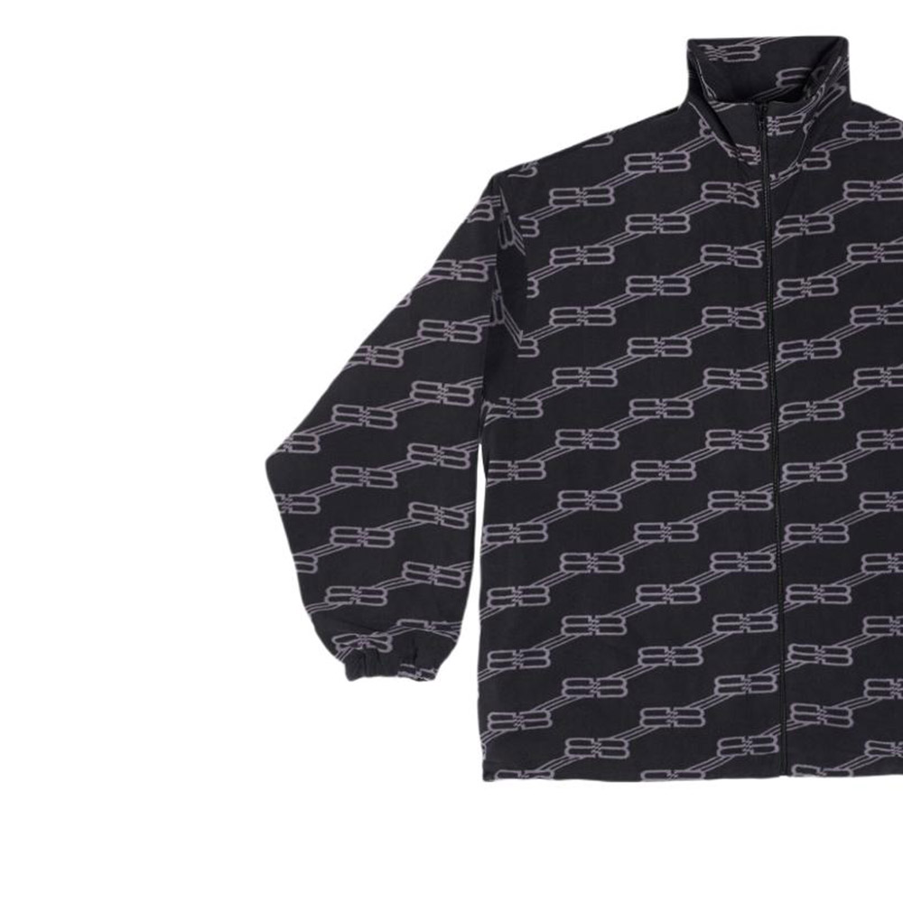 Balenciaga SS23 Logo Print Zip-Up High Neck Jacket Black  Outerwear. 681818TNLK61269 圖 8