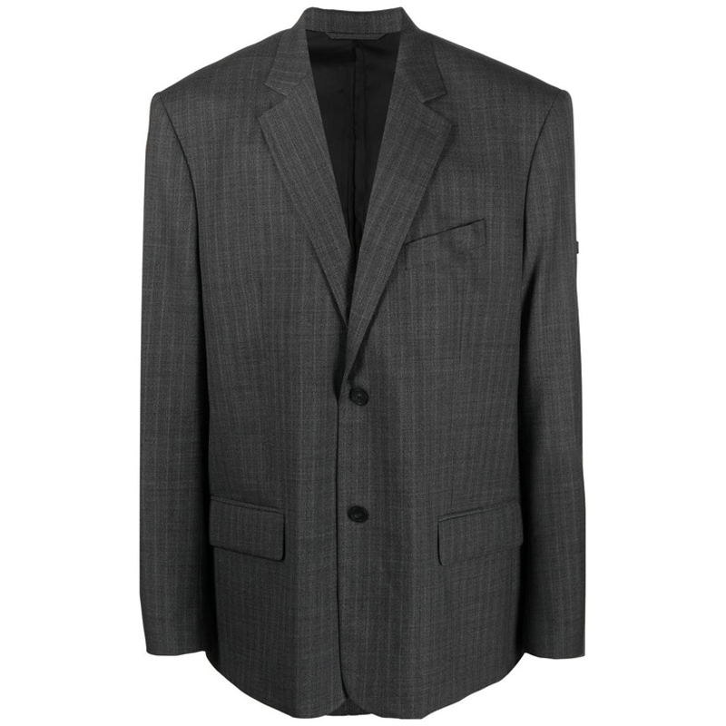 Buy 巴黎世家 SS23 标志V领长袖夹克 常规版型 深灰色 674430TGT151240