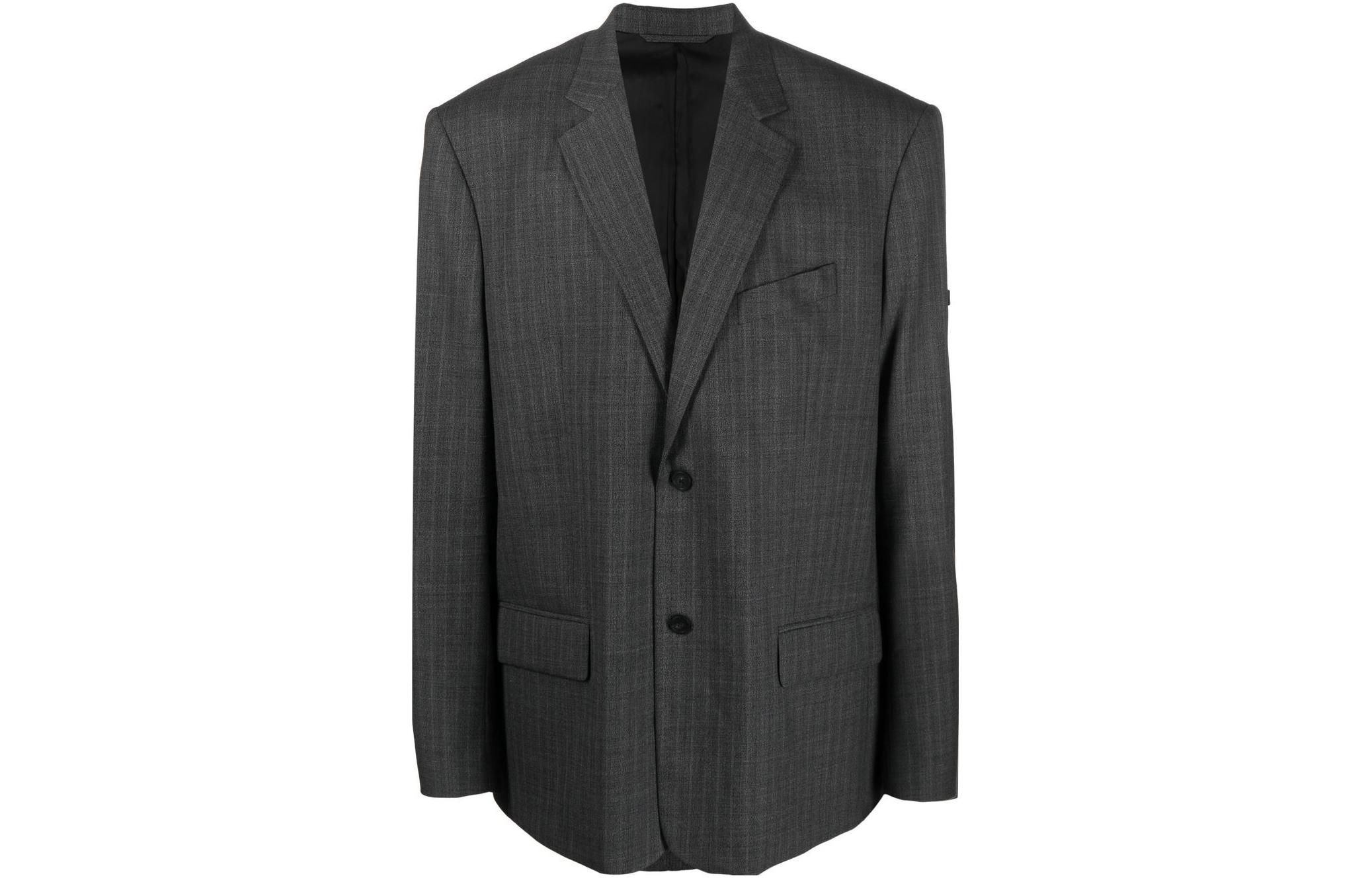 Order 巴黎世家 SS23 标志V领长袖夹克 常规版型 深灰色 674430TGT151240