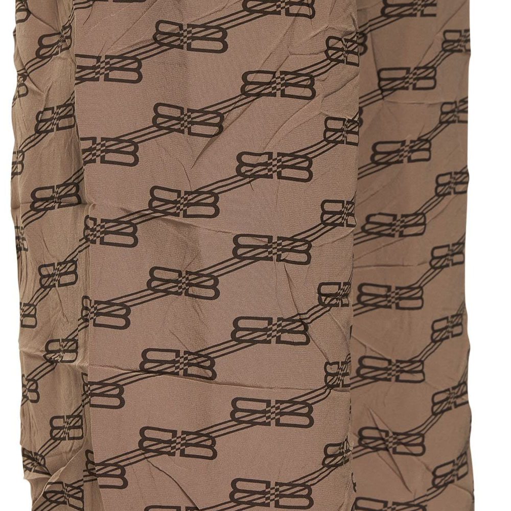 Sizing Balenciaga SS23 Celana Kasual Motif Monogram Coklat - Regular Fit. 704720TML369378