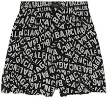 Balenciaga SS23 Monogram Print Casual Shorts Regular Fit Black . 719975TML211269 Balenciaga SS23 Monogram Print Casual Shorts Regular Fit Black . 719975TML211269