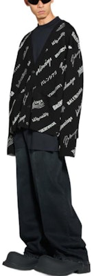 Balenciaga SS23 Monogram V-Neck Knit Cardigan Oversized Fit Black Men’s. 724852T16651070 Shop Balenciaga SS23 Monogram V-Neck Knit Cardigan Oversized Fit Black Men’s. 724852T16651070