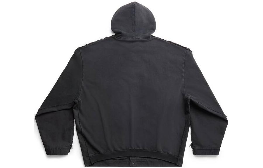 Balenciaga SS23 Oversized Black Hooded Jacket Unisex - Single-Breasted Design. 738737TNW111700 圖 3