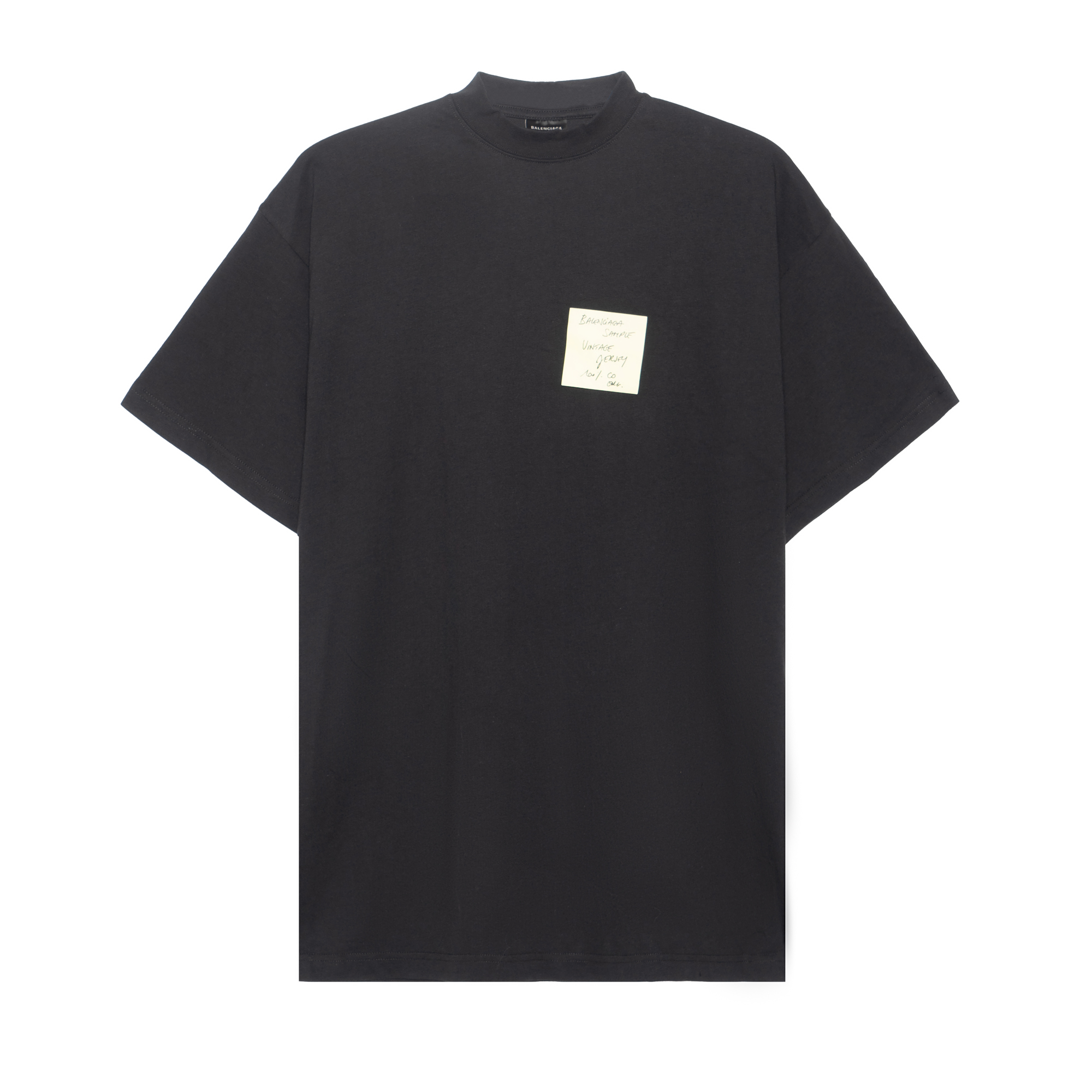 Balenciaga SS23 Oversized Half-Button Crewneck T-Shirt Unisex - Black. 739028TOVD41055