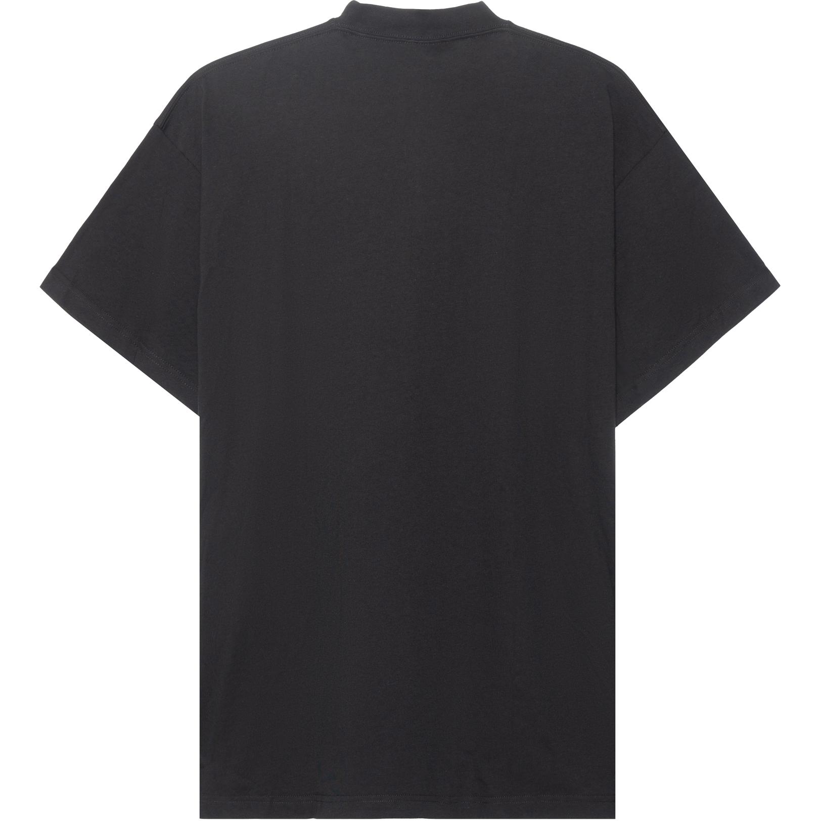 Balenciaga SS23 Oversized Half-Button Crewneck T-Shirt Unisex - Black. 739028TOVD41055 圖 3