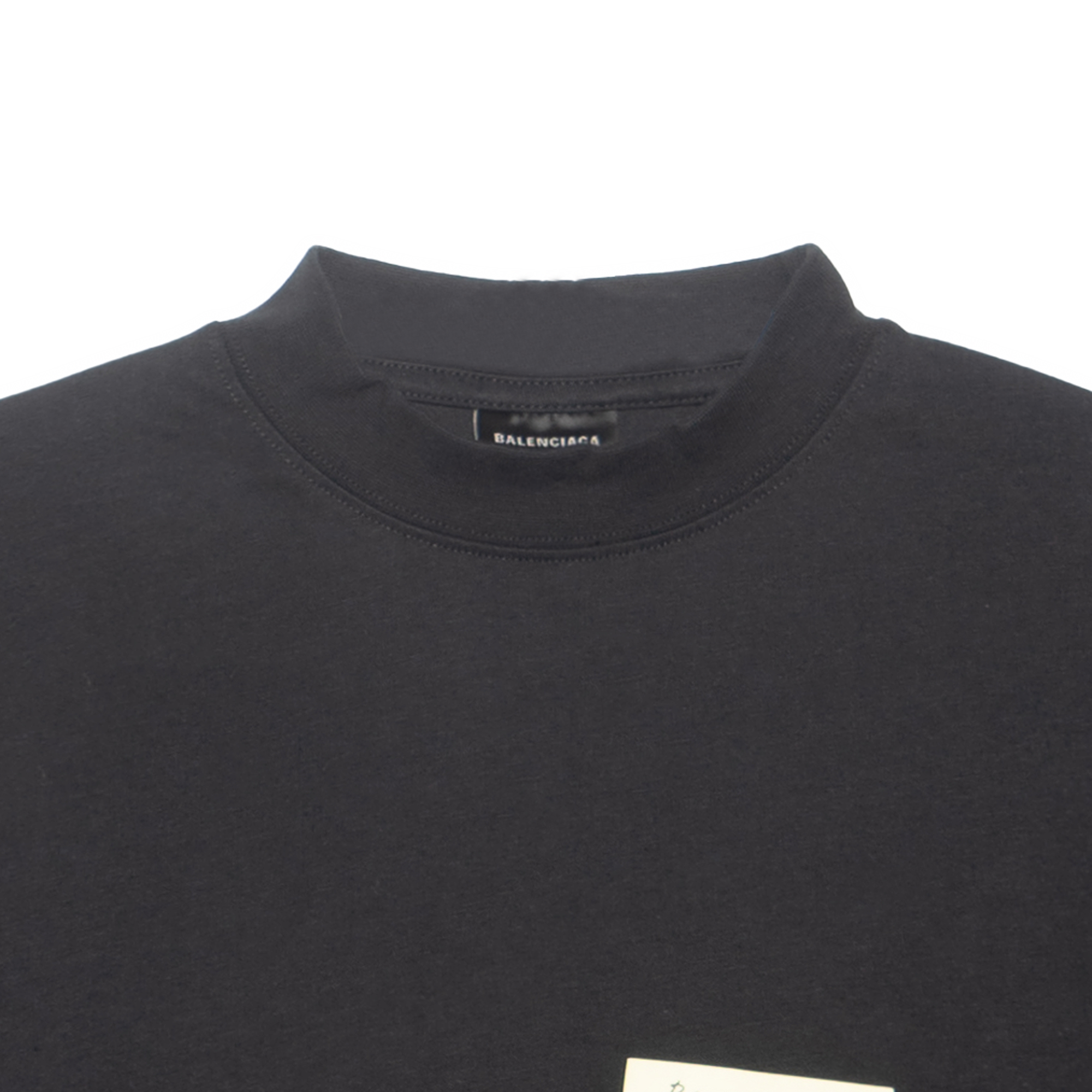 Balenciaga SS23 Oversized Half-Button Crewneck T-Shirt Unisex - Black. 739028TOVD41055 圖 7