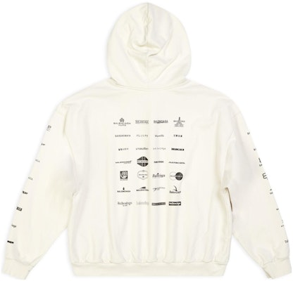 Balenciaga SS23 Oversized Logo Print Hoodie Unisex Off-White. 726241TNVQ89784 Lookbook Balenciaga SS23 Oversized Logo Print Hoodie Unisex Off-White. 726241TNVQ89784