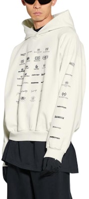 Balenciaga SS23 Oversized Logo Print Hoodie Unisex Off-White. 726241TNVQ89784 Sizing Balenciaga SS23 Oversized Logo Print Hoodie Unisex Off-White. 726241TNVQ89784