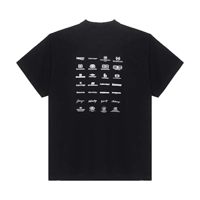 Balenciaga SS23 Oversized Logo Print T-Shirt Unisex Black 712398TNVQ71070