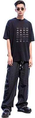 Balenciaga SS23 男女款黑色寬鬆版Logo印花T恤 712398TNVQ71070 Shop Balenciaga SS23 男女款黑色寬鬆版Logo印花T恤 712398TNVQ71070