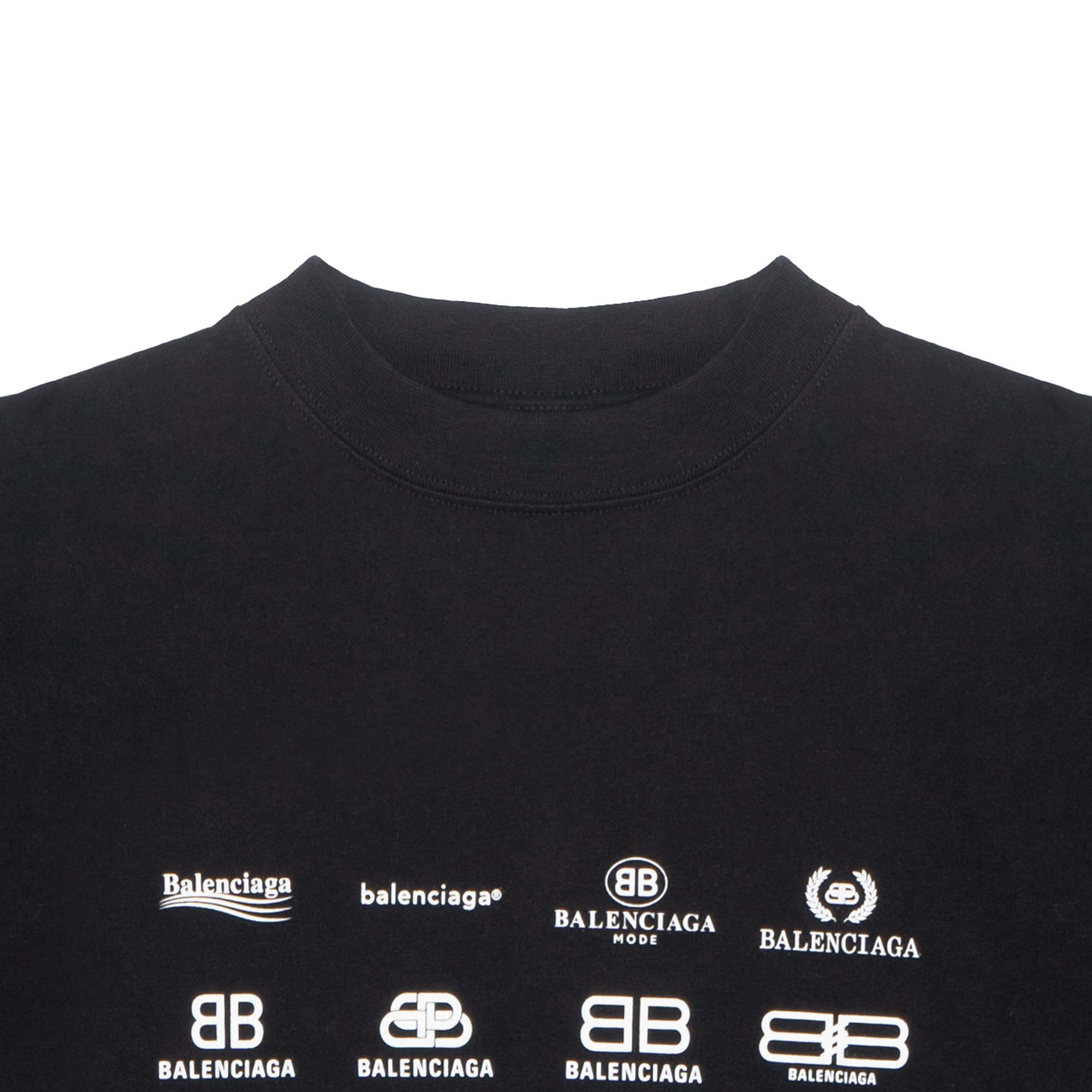 Sizing Balenciaga SS23 男女款黑色寬鬆版Logo印花T恤 712398TNVQ71070