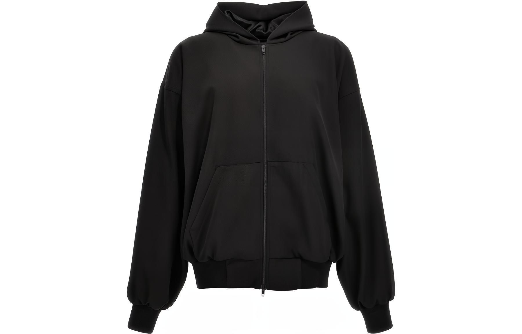 Balenciaga SS23 Oversized Minimalist Hoodie Black Menswear Casual Wear 750965TNT391000