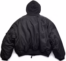 Lookbook Balenciaga SS23 Oversized Spliced Hooded Flight Jacket Unisex Black 746456TNO271000