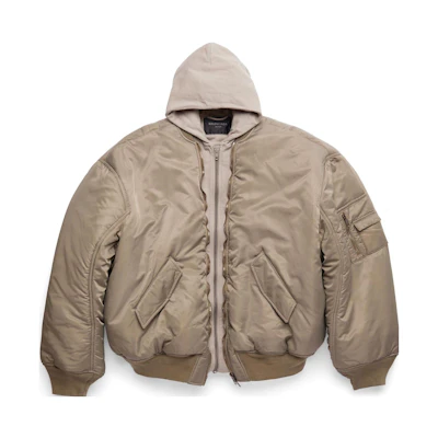 Balenciaga SS23 Patchwork Pilot Jacket Beige Unisex Oversized Hoodie 746456TNO279966
