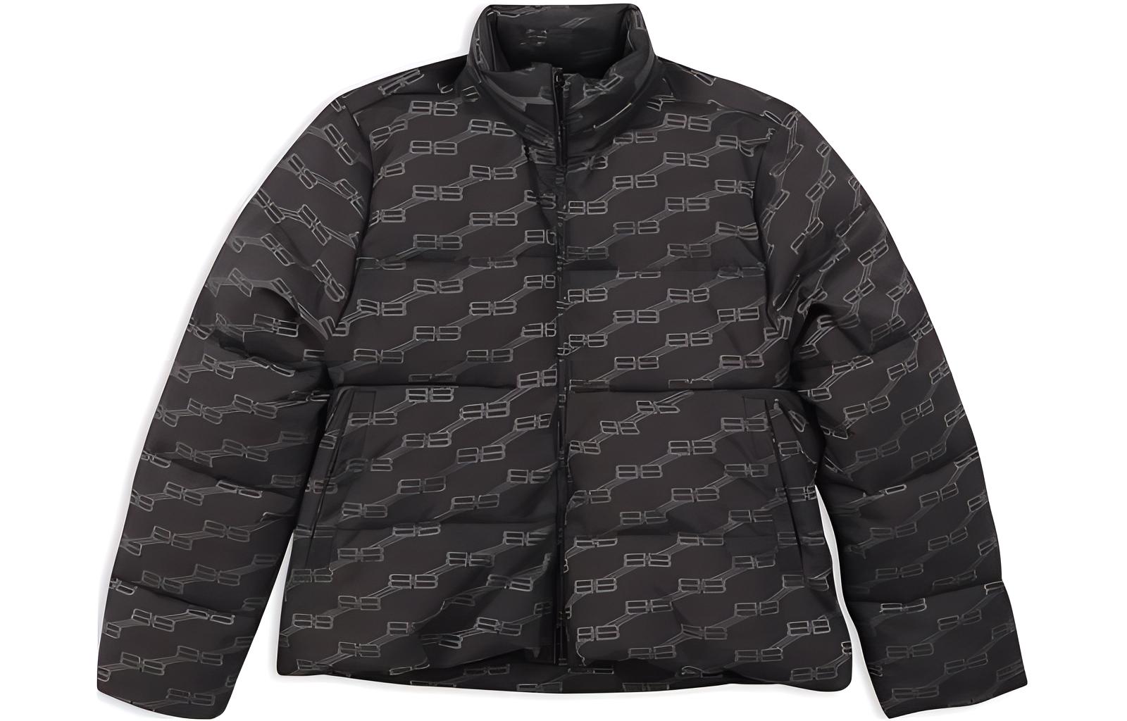 Balenciaga SS23 Patterned Print Long-Sleeve Cotton Jacket Brown Unisex 719863TMQ301369