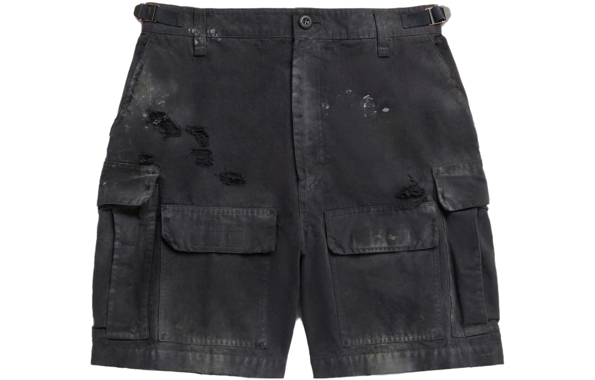 Order Balenciaga SS23 Seluar Pendek Santai Unisex Hitam Mid-Waist Longgar. 746516TKP271000