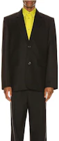 Balenciaga SS23 Solid Single-Breasted Blazer Jacket Black Long Sleeve 621987-TIT26-1000 Balenciaga SS23 Solid Single-Breasted Blazer Jacket Black Long Sleeve 621987-TIT26-1000