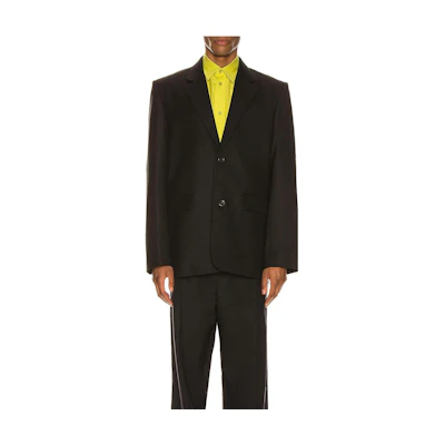 Balenciaga SS23 Solid Single-Breasted Blazer Jacket Black Long Sleeve 621987-TIT26-1000