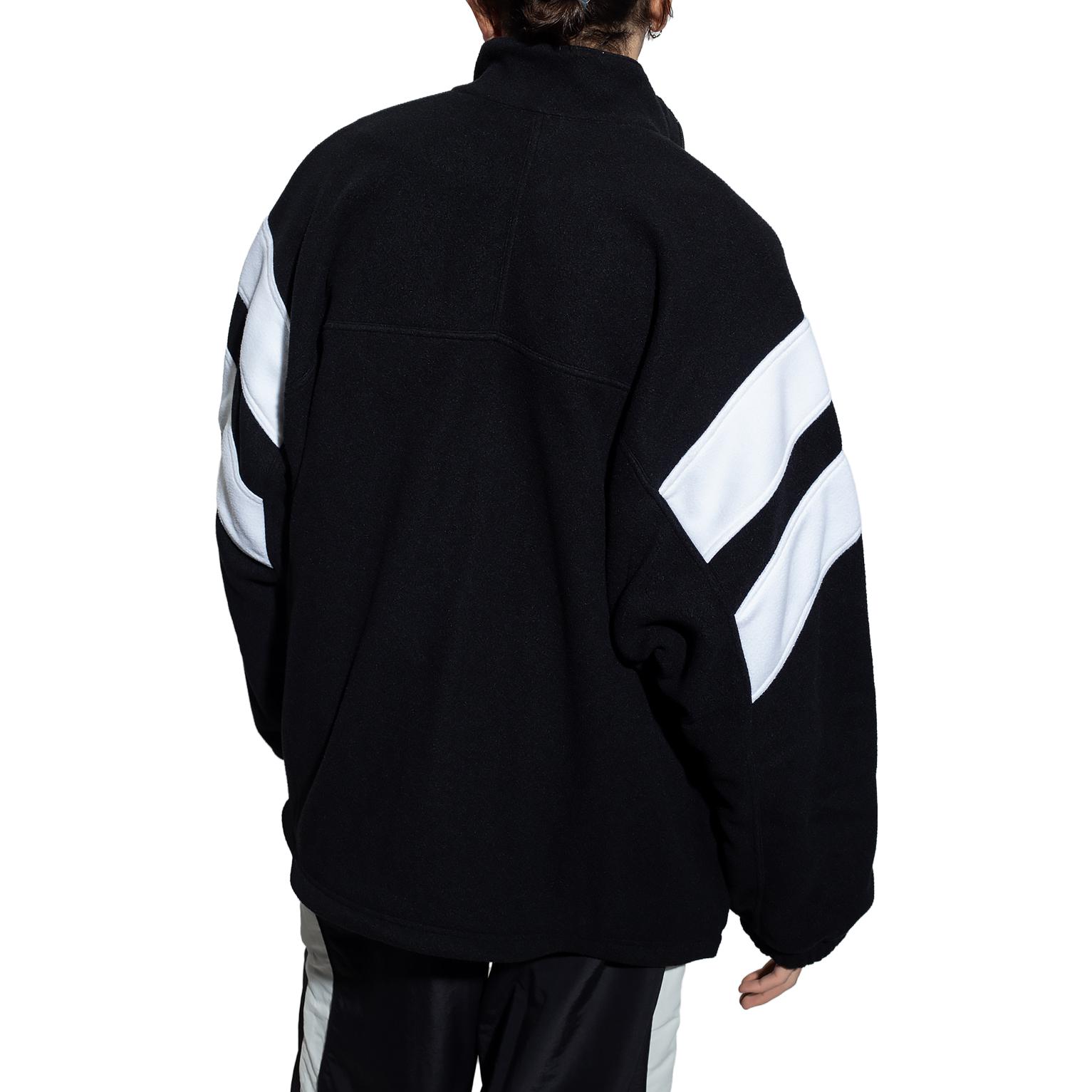 Purchase Balenciaga SS23 Jaket Zip-Up Blok Warna Garis Biru Navy 675272TJQ321000